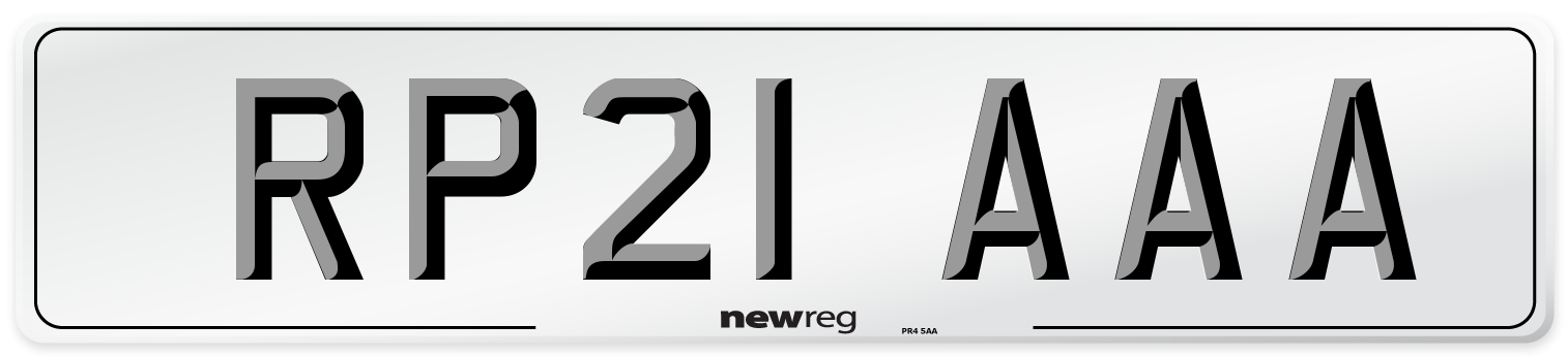 RP21 AAA Number Plate from New Reg